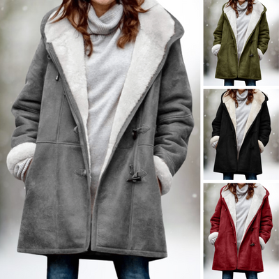 Amelia | Premium Suede Fleece Hooded Jacket