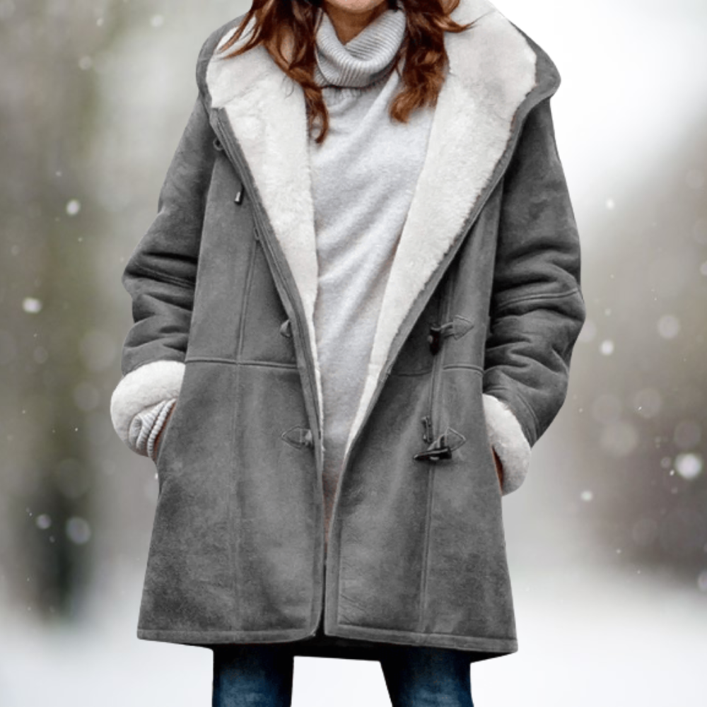 Amelia | Premium Suede Fleece Hooded Jacket