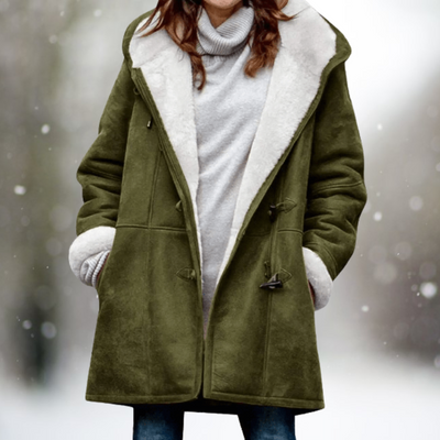 Amelia | Premium Suede Fleece Hooded Jacket