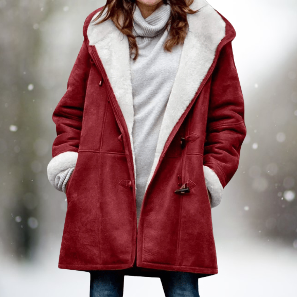Amelia | Premium Suede Fleece Hooded Jacket